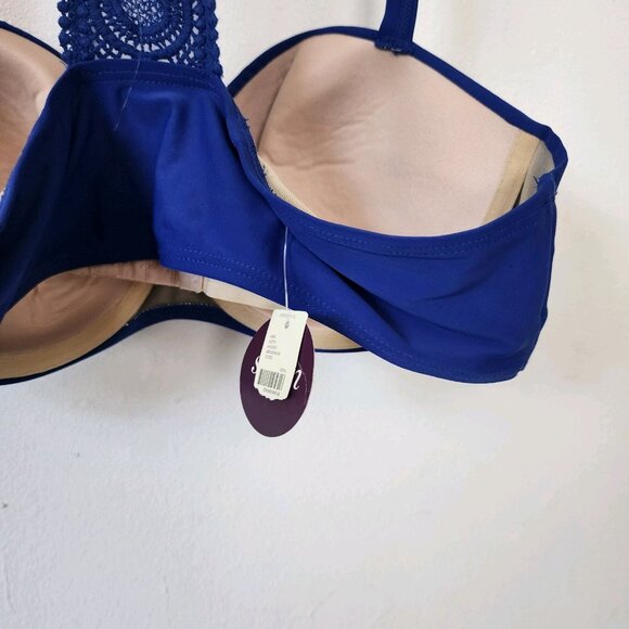 NWT Cacique Swim Blue Underwire Size 38D - Picture 6 of 6